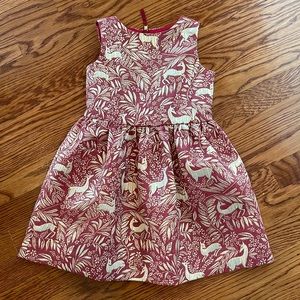 Crewcuts jacquard reindeer dress